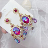 lutaotie Ball Debut Stunner Chandelier Drop Earrings