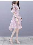 lutaotie Frosted Strawberries and Cream Fairycore Dress