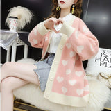 lutaotie Pastel Hearts Princesscore Sweater Top