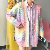 lutaotie Pastellina Rainbow Fairycore Sweater Top