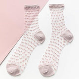 lutaotie Clear Dottie Kawaii Socks