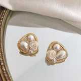 lutaotie White Rose Undersea Garden Princesscore Earrings