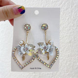 lutaotie Gorgeous Intentions Heart Flower Fairycore Earrings