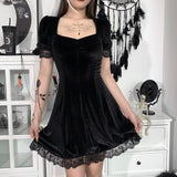 lutaotie Dark Fairycore Palace Mini Dress