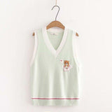 lutaotie Beary Beautiful Sweater Vest Fairycore Top