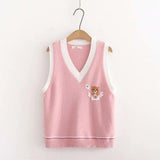 lutaotie Beary Beautiful Sweater Vest Fairycore Top