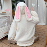 lutaotie Plushy Bunny Soft Sweater Fairycore Top