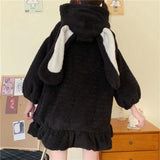 lutaotie Plushy Bunny Soft Sweater Fairycore Top