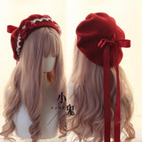 lutaotie Princesscore Long Ribbon Beret Hat