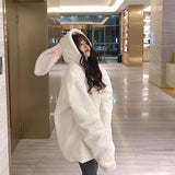 lutaotie Snow Bunny Kawaii Hoody Sweater Top