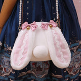 lutaotie Small Bowtie Bunny Ear Shoulder Bag