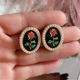 lutaotie True Love Rose Cottagecore Princesscore Earrings