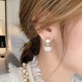 lutaotie Belinda Simulated Pearl Earrings