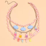 lutaotie Kawaii Cloud Daydreams Necklace Set