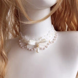 lutaotie Fairytale Raindrop Pearl Princesscore Choker