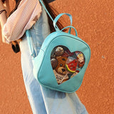 lutaotie Heart Window Slot Kawaii Backpack