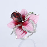 lutaotie Genuine Silver Eternal Bloom Fairycore Ring Jewelry