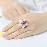 lutaotie Genuine Silver Eternal Bloom Fairycore Ring Jewelry