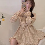 lutaotie Kawaii Princesscore Tartan Dress