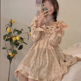 lutaotie Kawaii Princesscore Tartan Dress