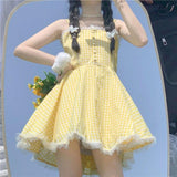 lutaotie Pastel Mango Fairycore Dress