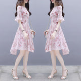 lutaotie Frosted Strawberries and Cream Fairycore Dress