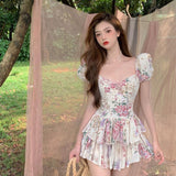 lutaotie Hare Amongst the Tea Roses Fairycore Dress