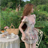 lutaotie Hare Amongst the Tea Roses Fairycore Dress