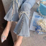 lutaotie Casual Princess Denim Pants Bottoms