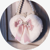 lutaotie Mini Heart Fuzzy Baby Princesscore Bag