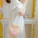 lutaotie Kawaii Animal Paw Crossbody Bag