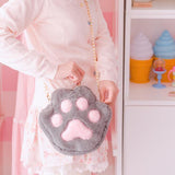 lutaotie Kawaii Animal Paw Crossbody Bag