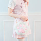 lutaotie Kawaii Animal Paw Crossbody Bag