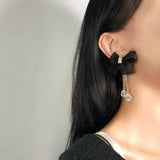 lutaotie Upright Heart Princesscore Earrings