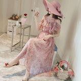 lutaotie Fairycore Ethereal Ruffle Floral Dress