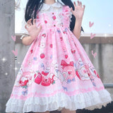 lutaotie Rabbit in the Tea Garden Dress Set with Optional Undershirt Top and Hair Bow