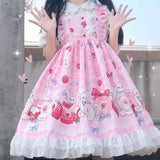 lutaotie Rabbit in the Tea Garden Dress Set with Optional Undershirt Top and Hair Bow