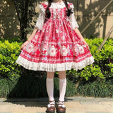 lutaotie Rabbit in the Tea Garden Dress Set with Optional Undershirt Top and Hair Bow