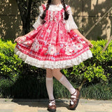 lutaotie Rabbit in the Tea Garden Dress Set with Optional Undershirt Top and Hair Bow