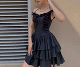 lutaotie Elemental Fae Grunge Fairycore Dress