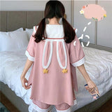 lutaotie Heavenly Bunny Fairycore Sleepwear Set