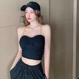 lutaotie Chain Strap Tube Top