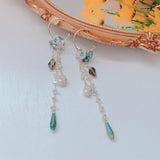 lutaotie Blossom-Strewn Blueberry Jam Fairycore Earrings