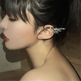 lutaotie Wisdom of the Elves Fairycore Ear Cuff Clip On Earrings