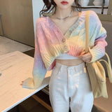 lutaotie Dewy Rain Prisms Fairycore Sweater Top