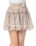 lutaotie Dainty Embroidered Bow Skirt