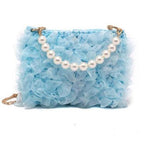 lutaotie Dainty Pearl Handle Lace Bag