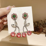 lutaotie Cherry Sakura Orchard Kawaii Cottagecore Earrings