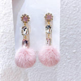 lutaotie Pretty Puff Kawaii Earrings