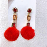 lutaotie Pretty Puff Kawaii Earrings